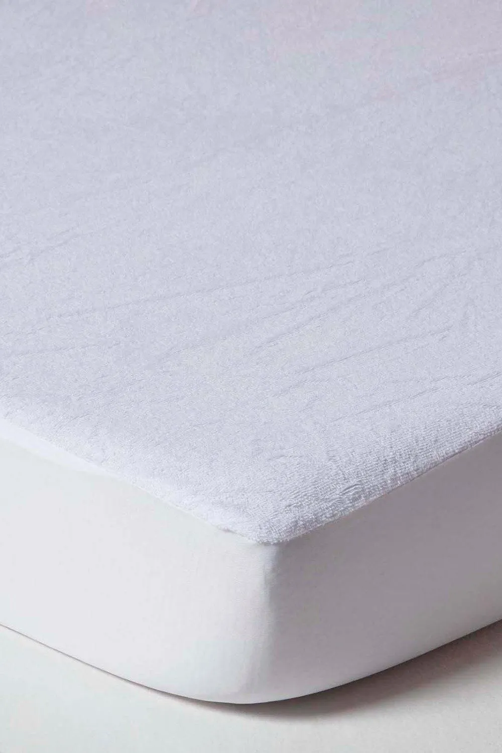 Homescapes Cot Bed Terry Towelling Waterproof Mattress Protector Pack of 2 in White