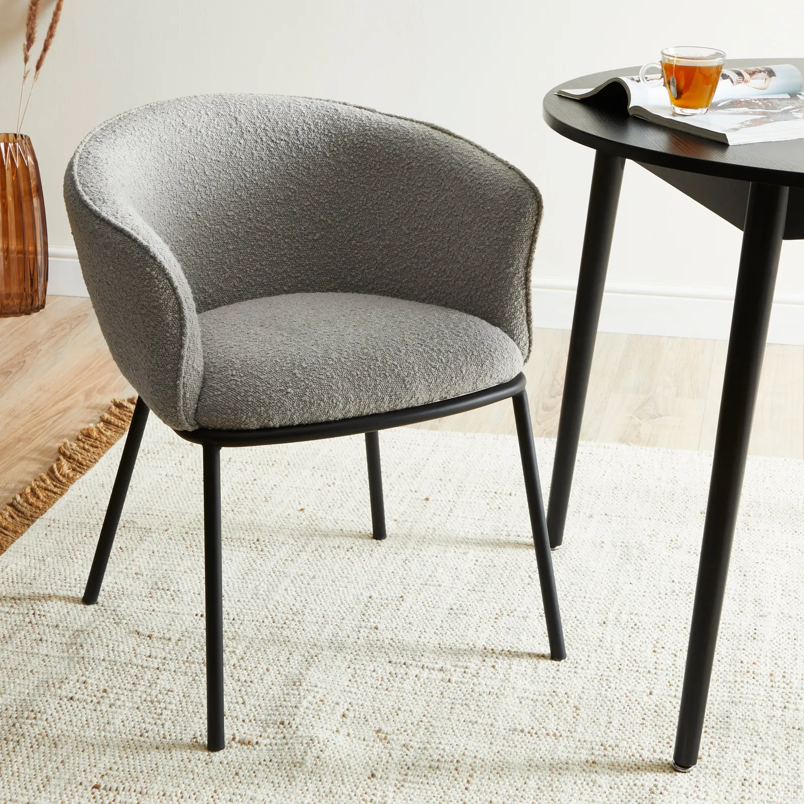 Ciara Chair Boucle Grey