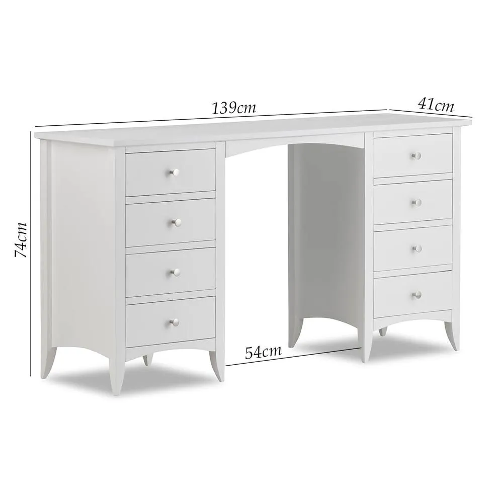 Statement Furniture Edward Hopper Dressing Table with 8 Drawers in White 4