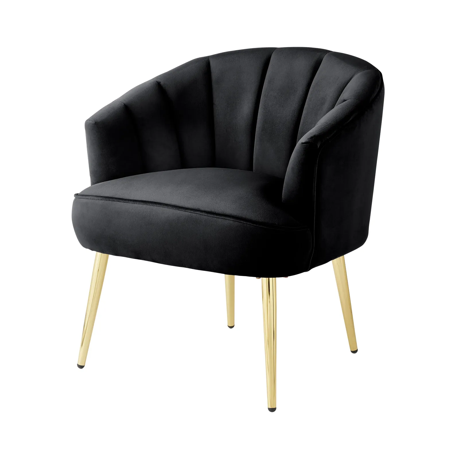 GFW Pettine Velvet Accent Chair in Black 3
