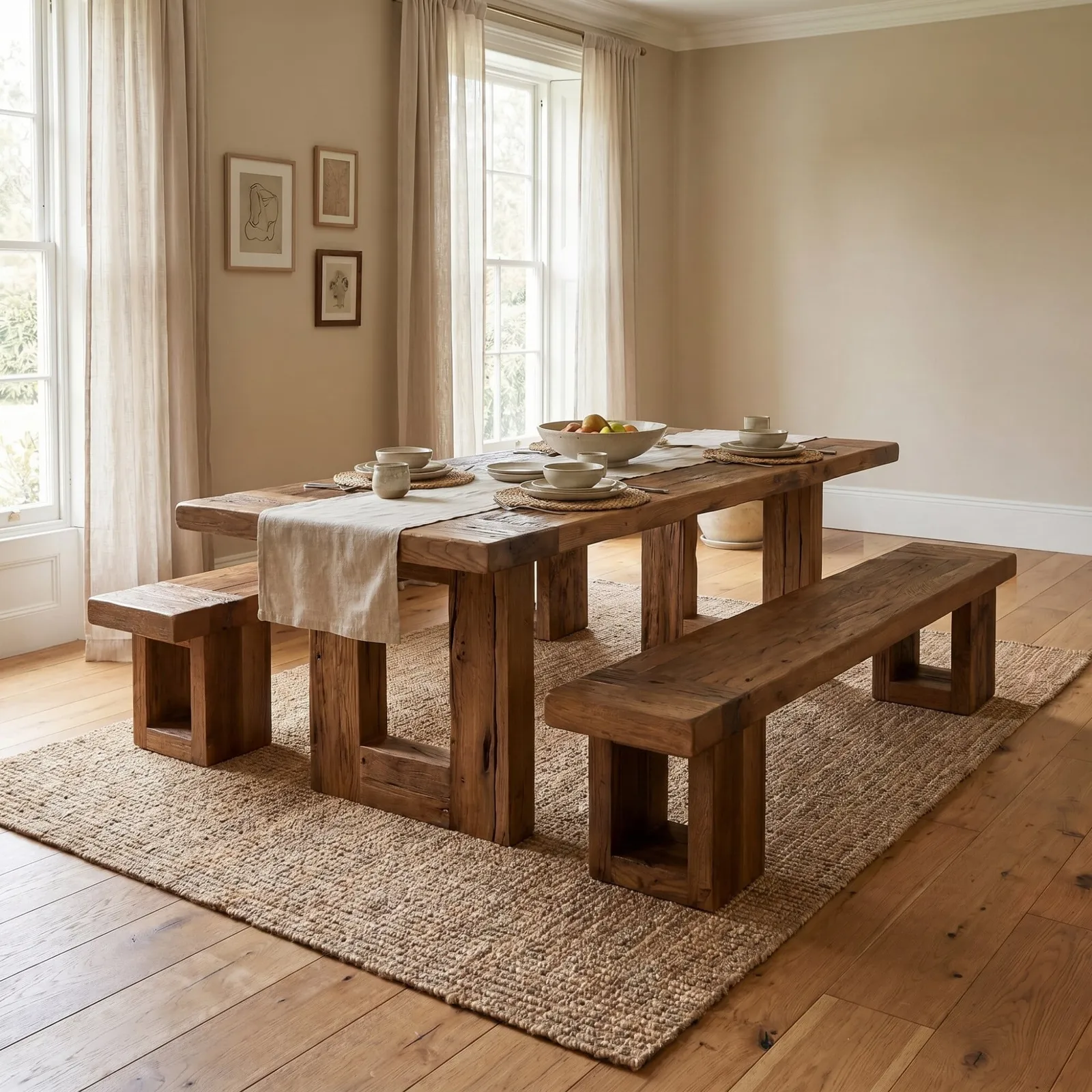 Cheviot Bench 220X40X46Cm, Brown Oak | Barker & Stonehouse 2