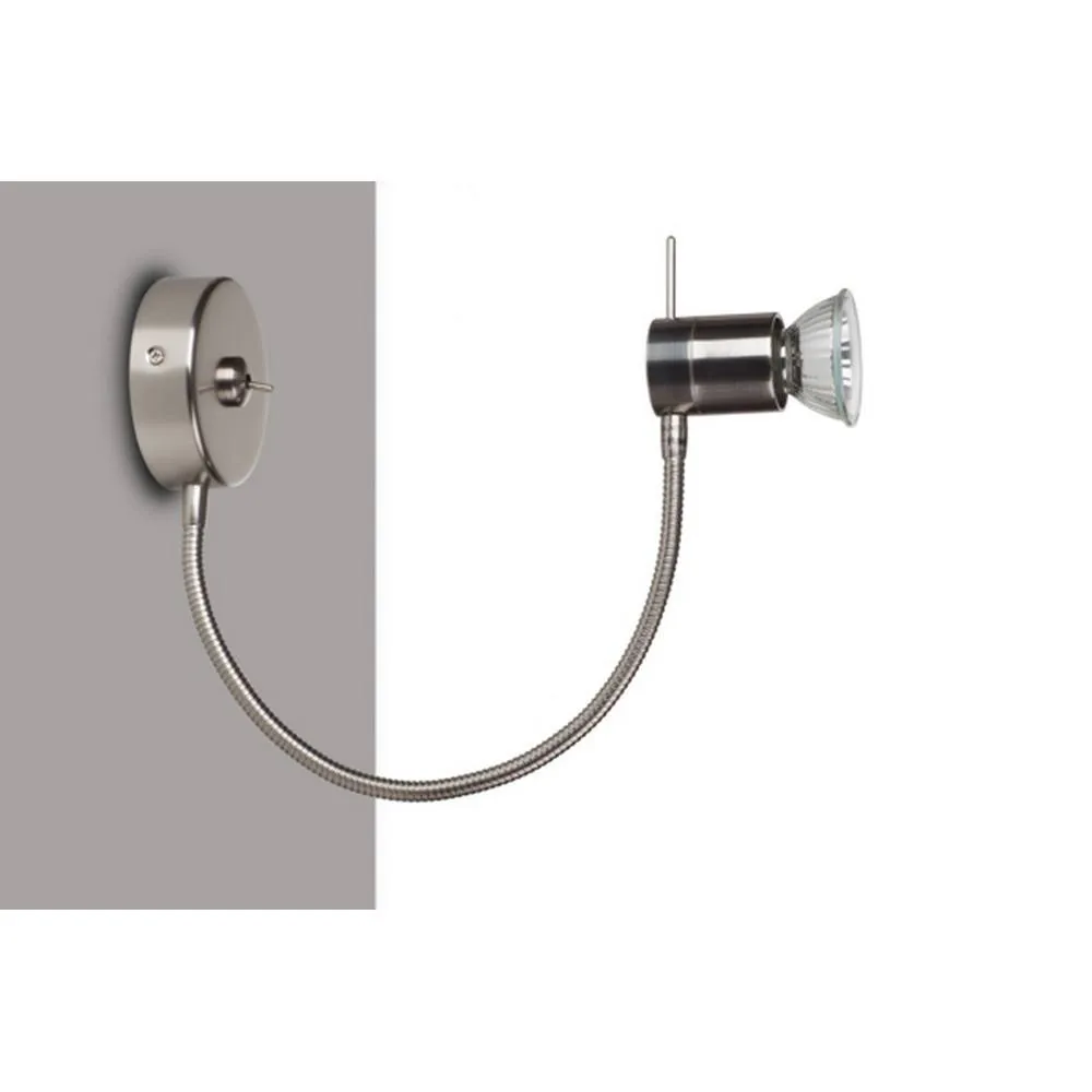 Netlighting Penna Reading Light Matt Nickel in Grey