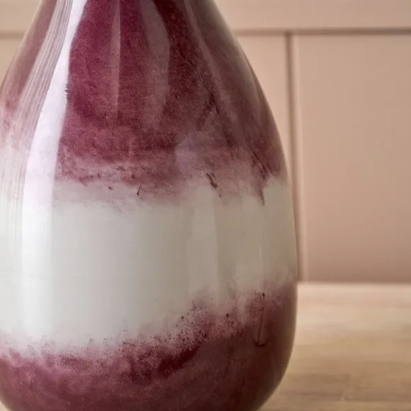 Juno Deep Plum Ombre Glass Vase 3