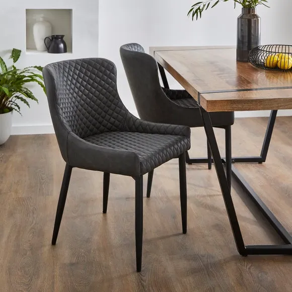 Set of 2 Montreal Dining Chairs, Faux Leather 2