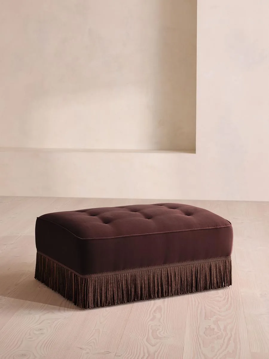 Elowen Ottoman, Velvet, Aubergine
