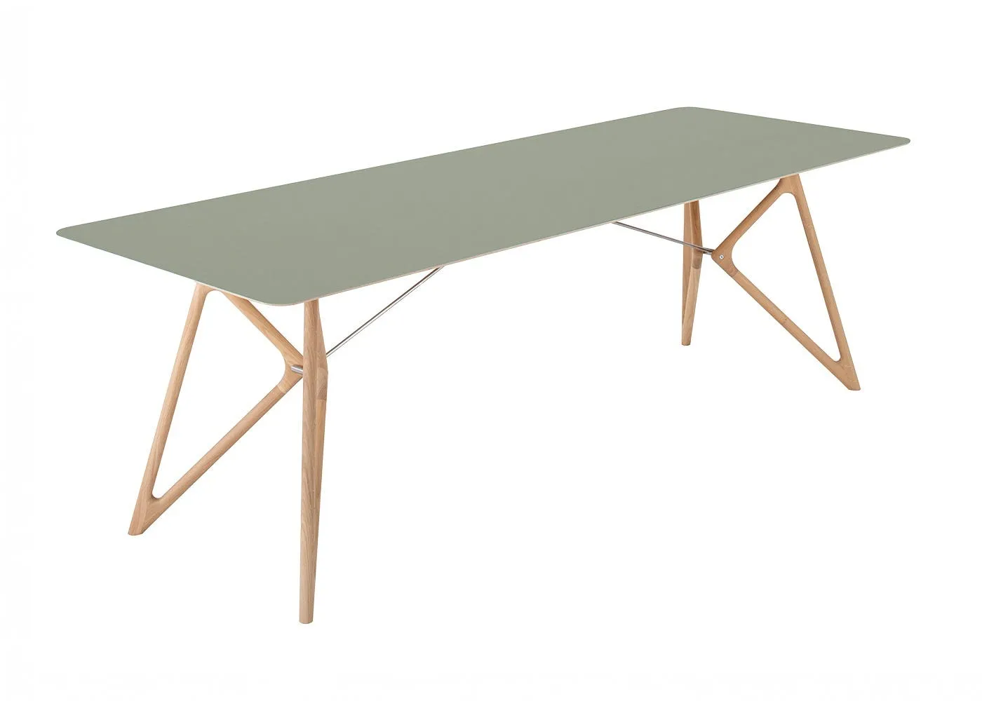 Gazzda Tink Dining Table Olive/White Oiled Oak 160cm 1