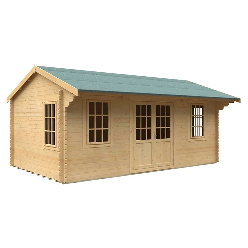 Buttercup Farm 20x12 The Dalton 44mm Cabin - L595 x W355 x H293.2 cm in Natural 1