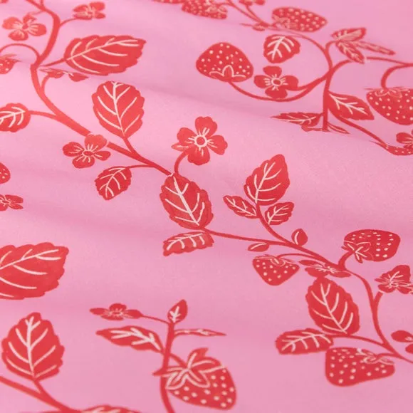 Strawberry Patch Frill Quilt Cover and Pillowcase Set 4