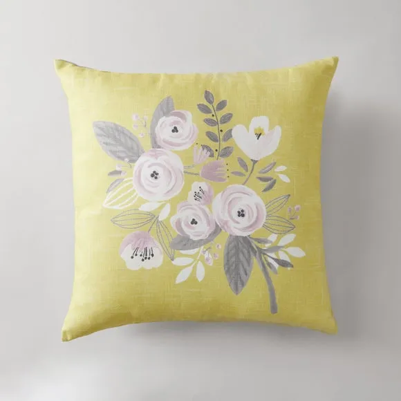 Blooms Ochre Placement Cushion 3