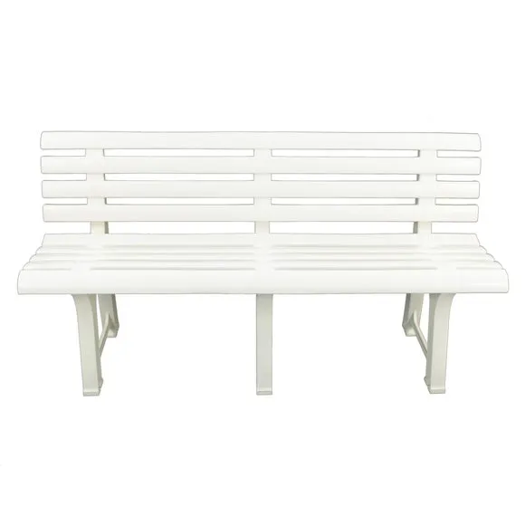 Brindisi 3 Seater White Bench 4