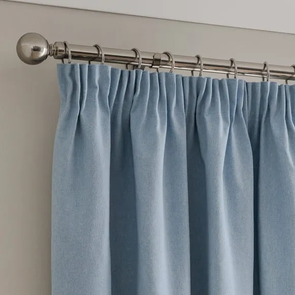 Luna Brushed Pencil Pleat Curtains (Blackout Available) 1