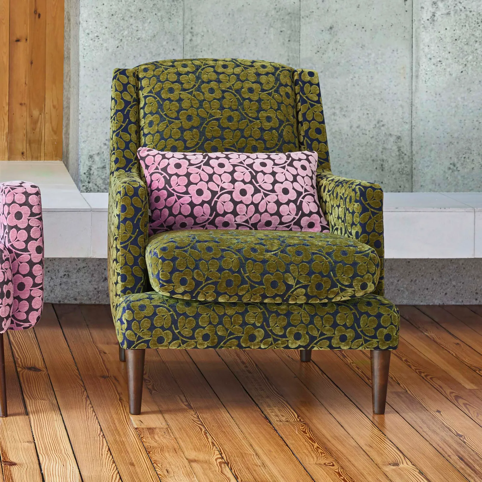 Orla Kiely Spiddal Accent Chair, Green Fabric | Barker & Stonehouse 2