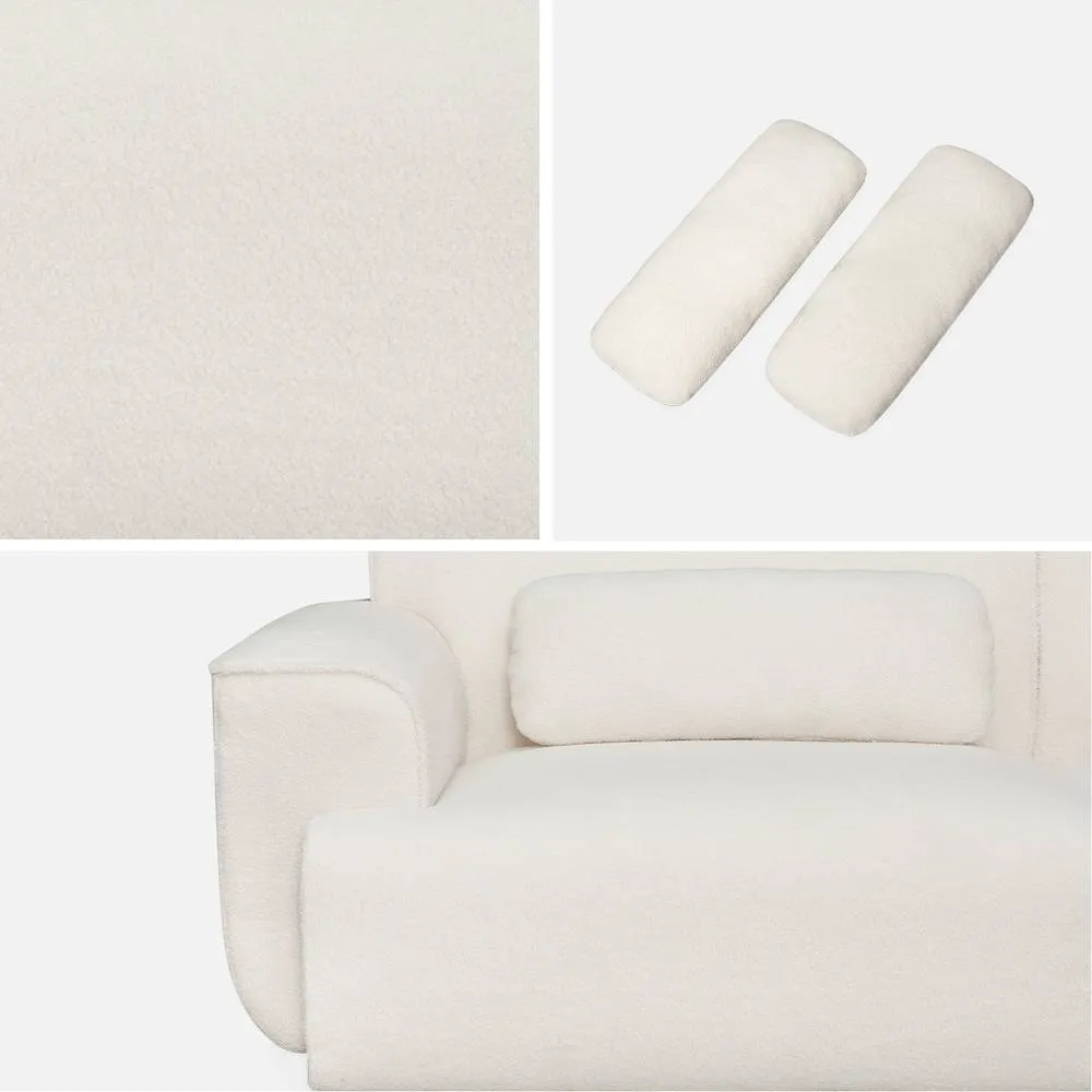 sweeek 3-seater Sofa In Boucle Fabric in Cream 4