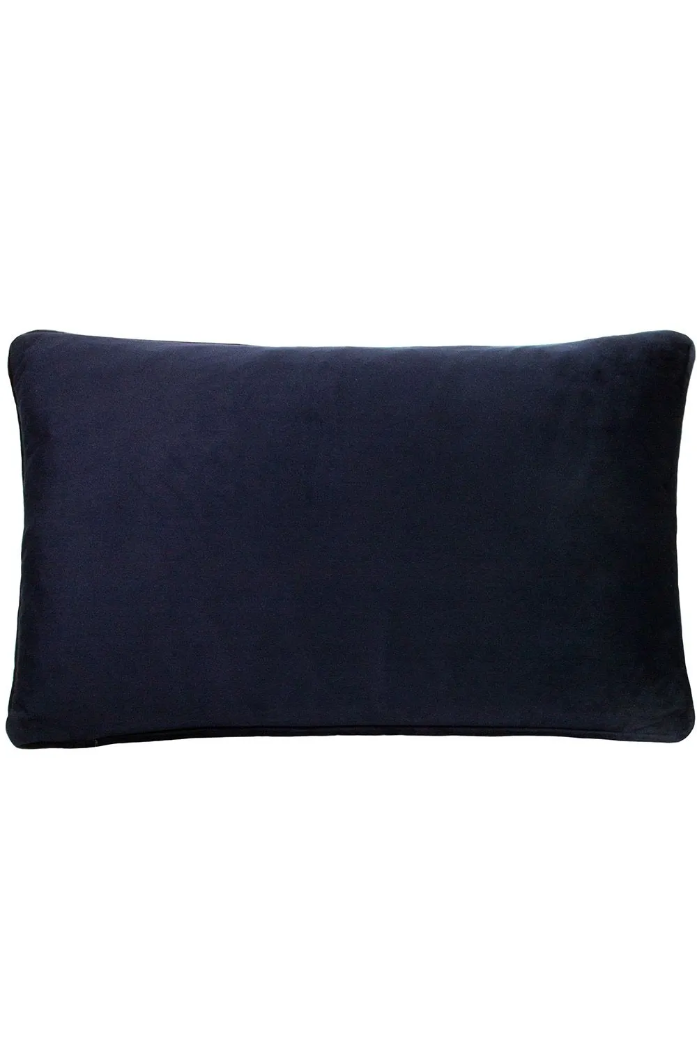 Paoletti Cheetah Forest Printed Velvet Piped Cushion in Navy 2