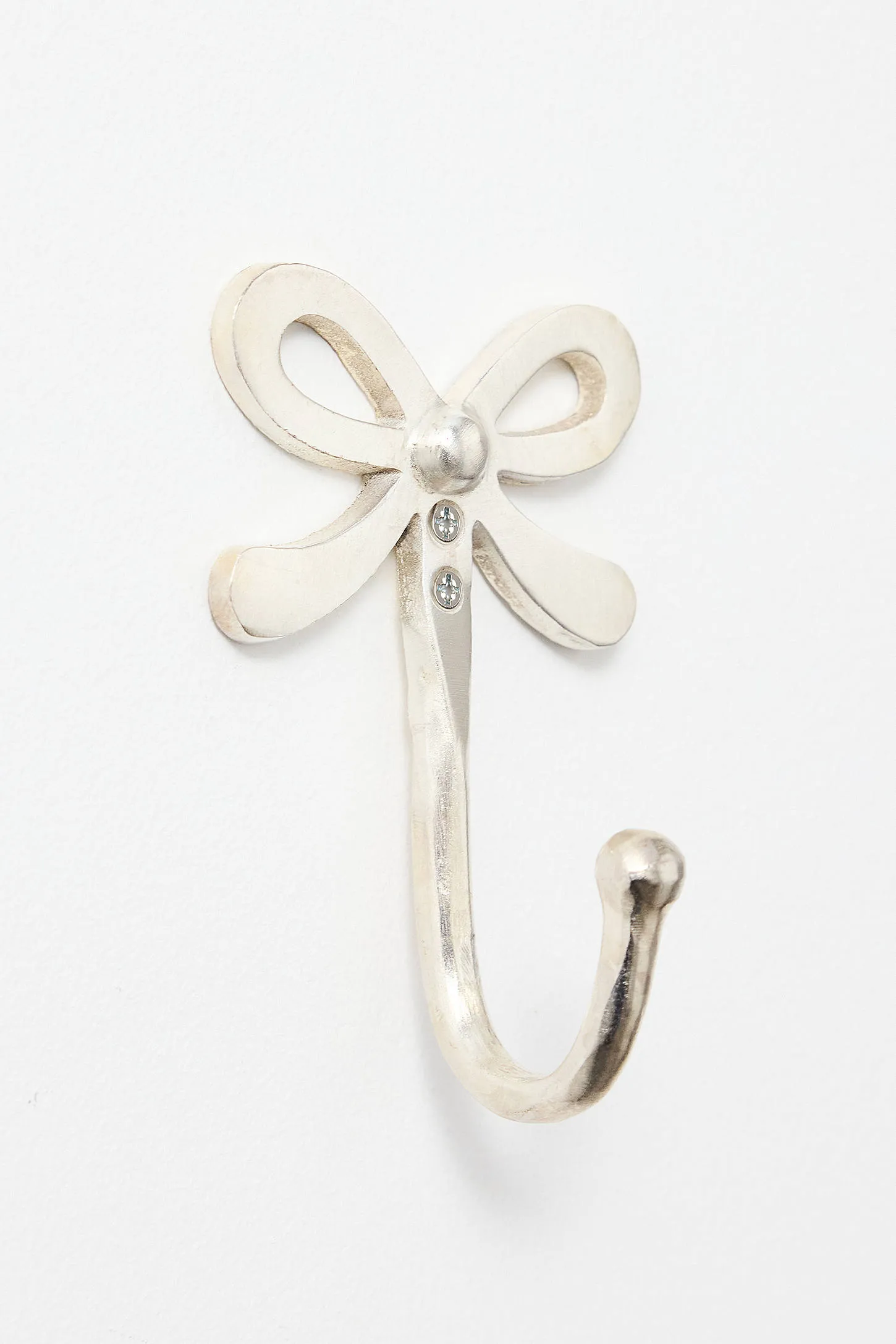 Bow Single Wall Hook - Silver 2