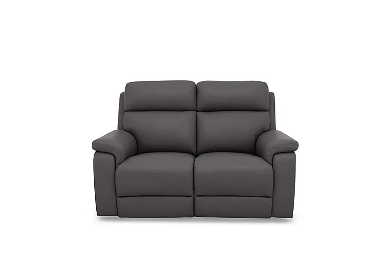 Raven Leather 2 Seater Power Recliner Sofa