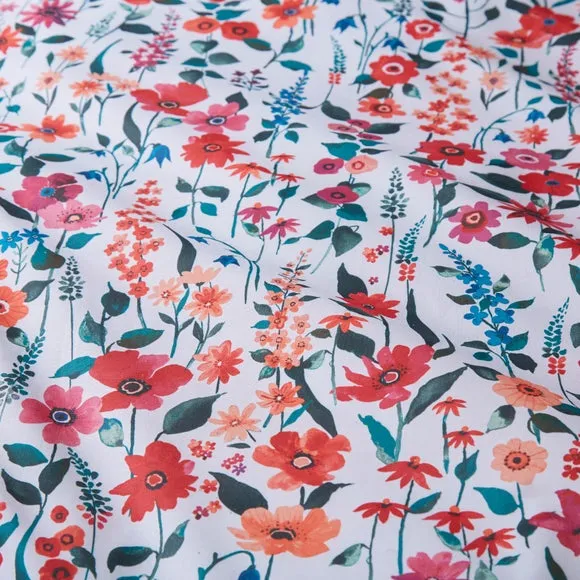 Meadow Floral Polycotton Duvet Cover & Pillowcase Set 4