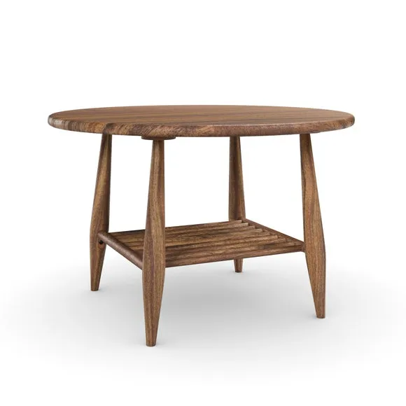 Haider Coffee Table with Shelf, Acacia Wood 6