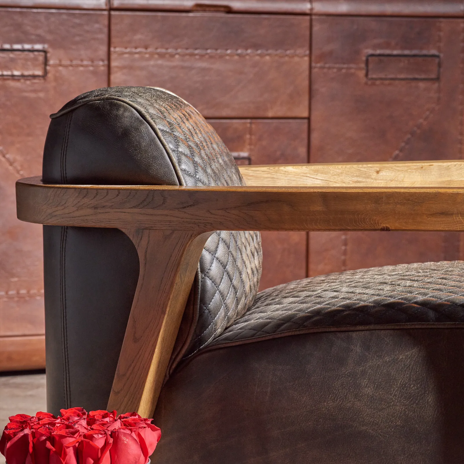 Timothy Oulton Wildcat Armchair, Brown Leather | Barker & Stonehouse 4