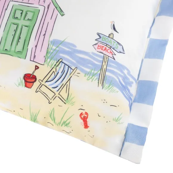 Beach Huts Outdoor Rectangle Cushion 3