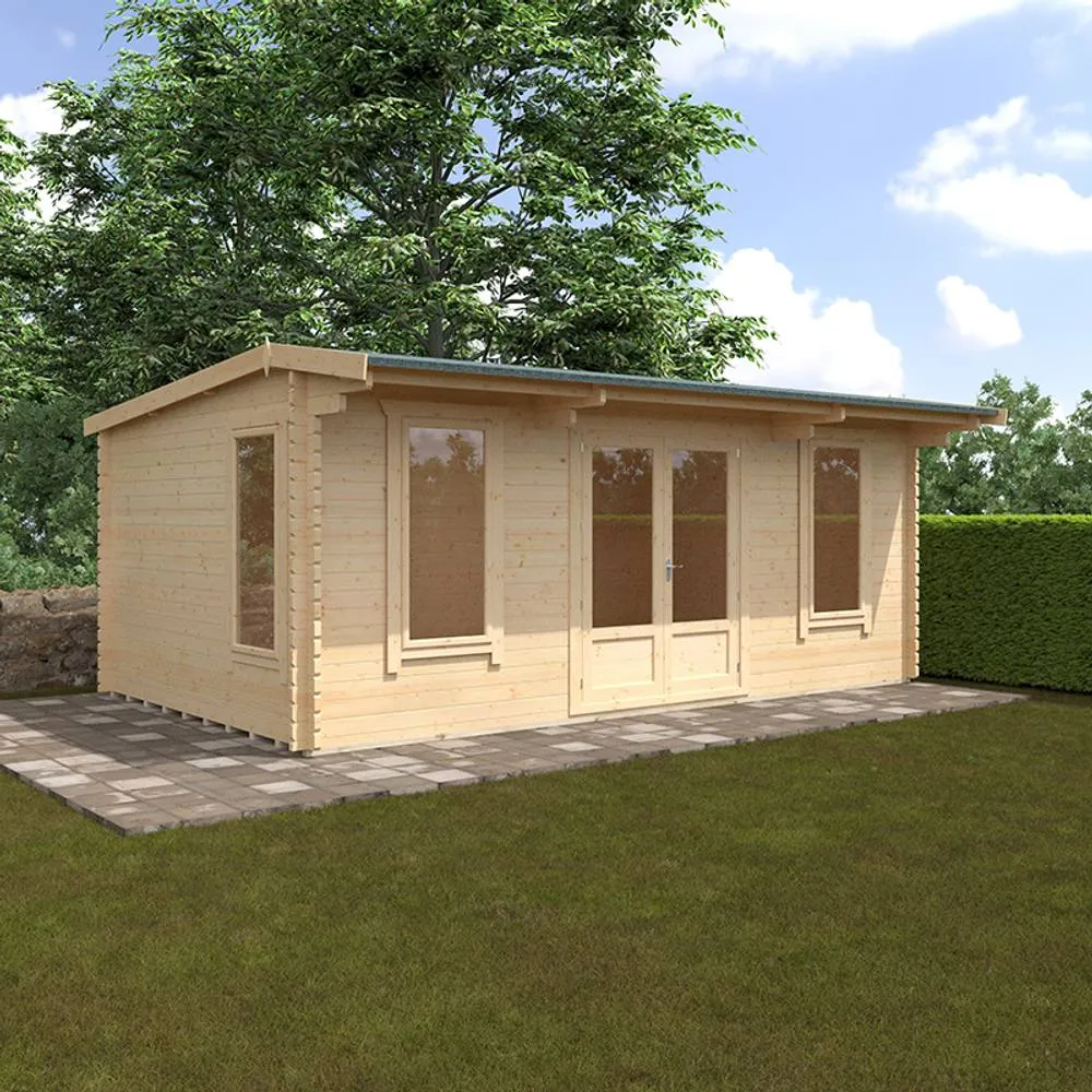 Buttercup Farm 20x12 The Jacob 44mm Cabin - L595 x W355 x H247 cm in Natural 2