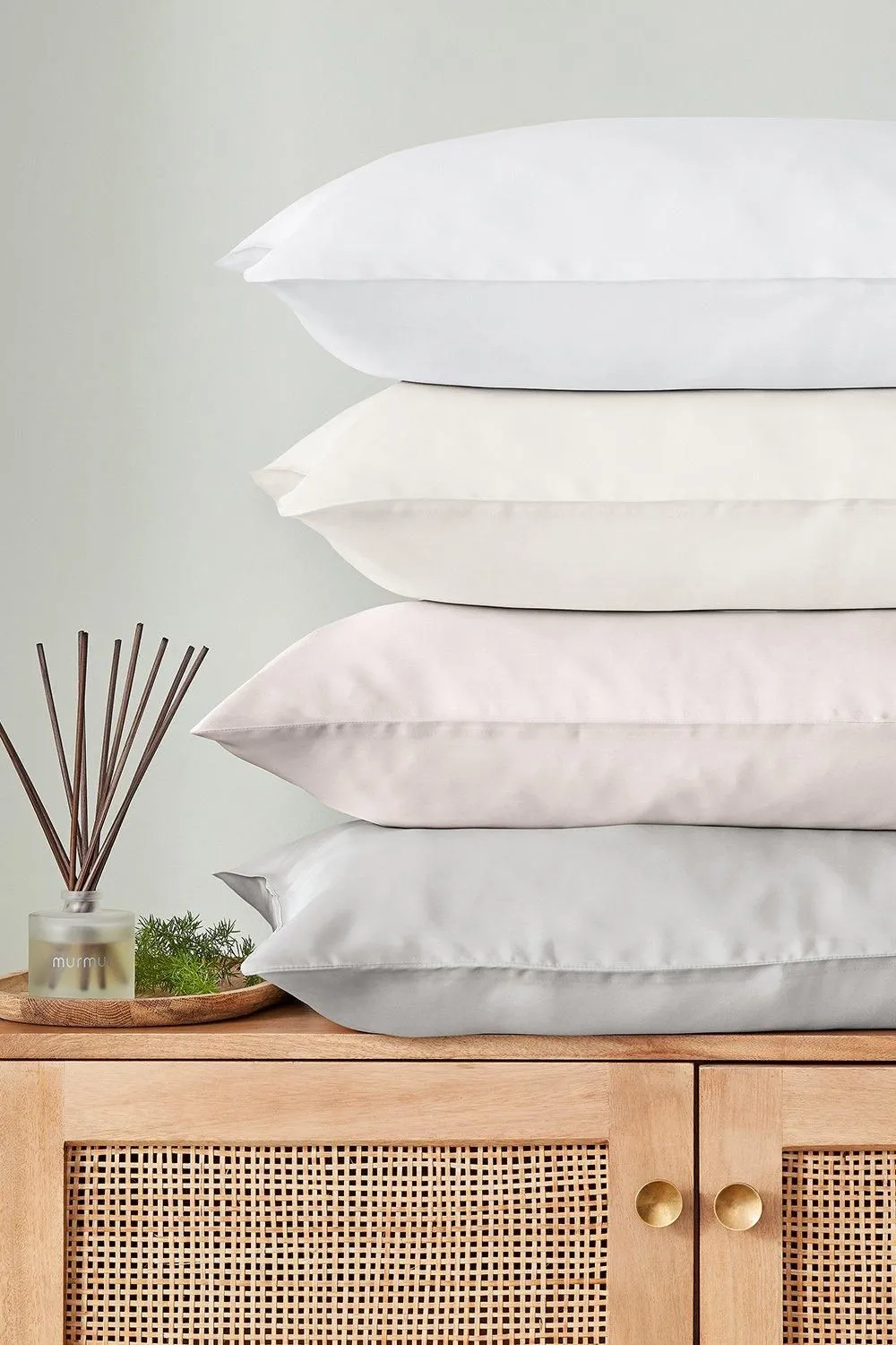 Murmur ' ' Silk Pillowcase in Grey 2