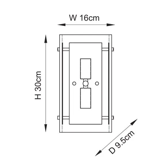 Vogue Klara 2 Light Wall Light 6