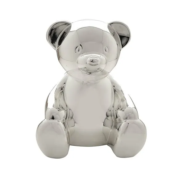 Bambino Silver Plated Teddy Bear Money Box 3