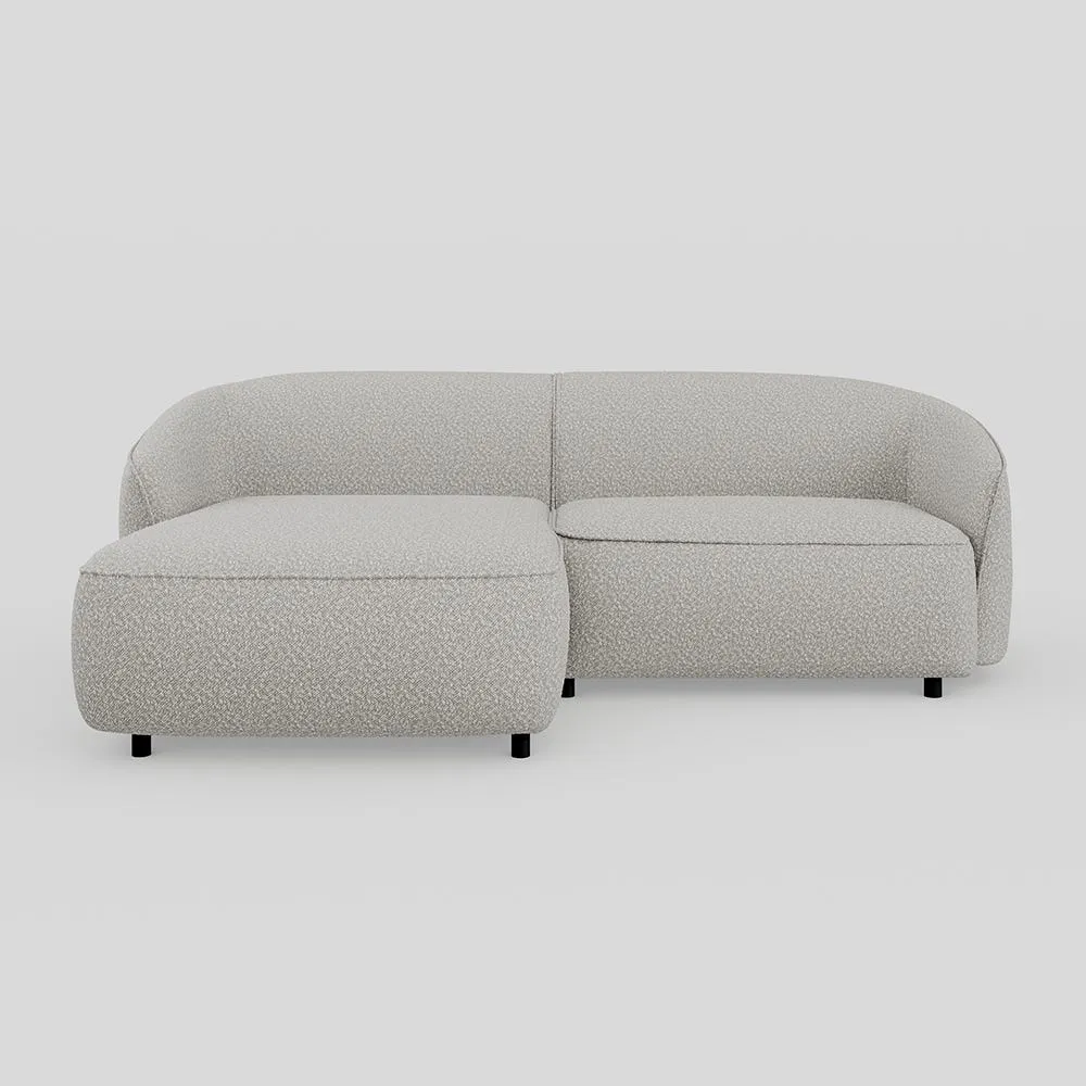 Heal's Aurelie Chaise Sofa LHF Chunky Boucle Ecru