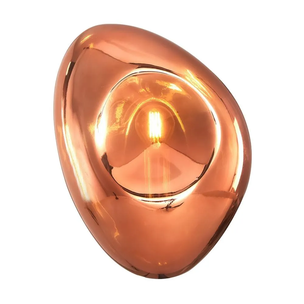 Netlighting Mabell Modern Wall Lamp Copper Glass Shade