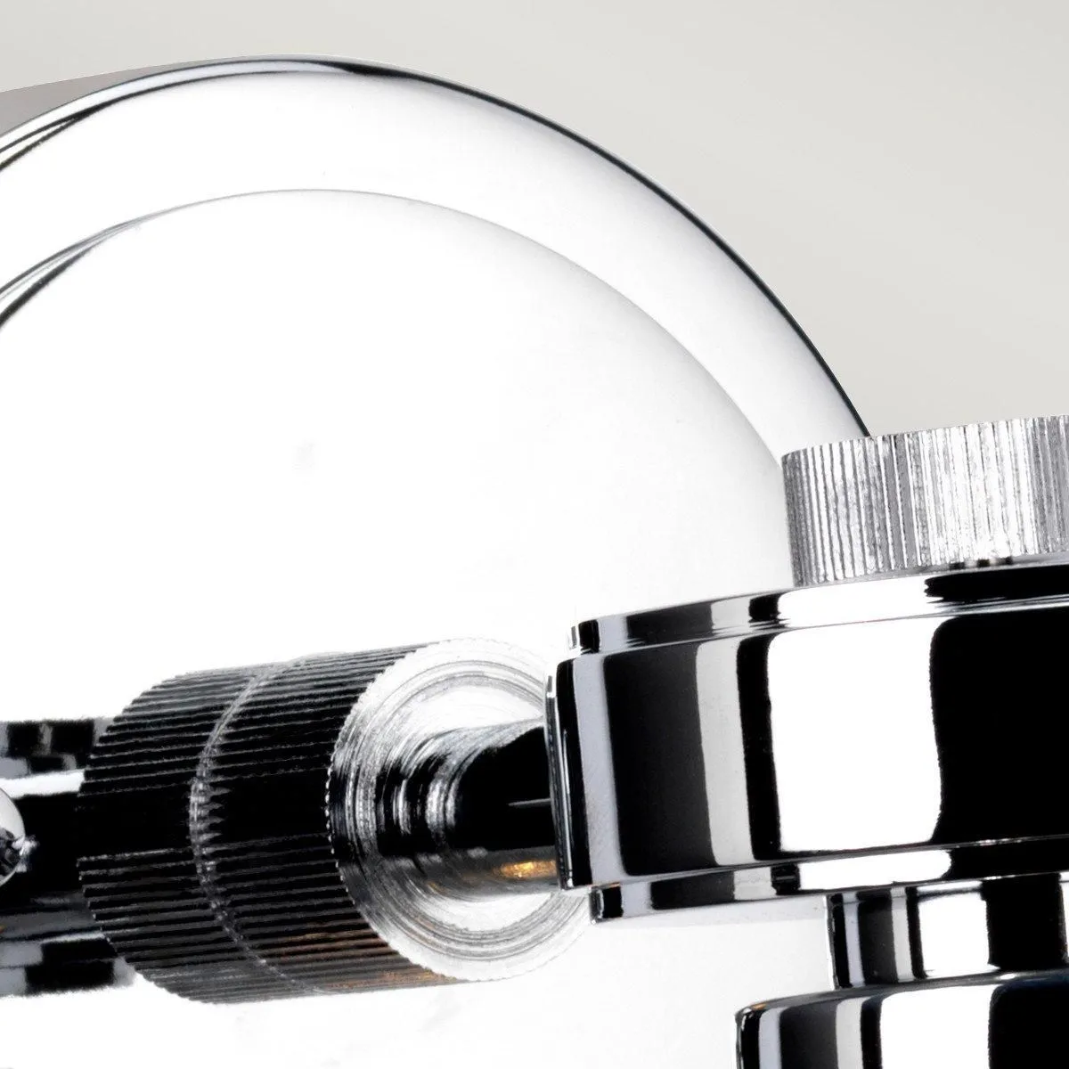 Netlighting Gunnislake 1 Light Wall Light Polished Chrome Glass Shade IP44 G9 in Grey 2