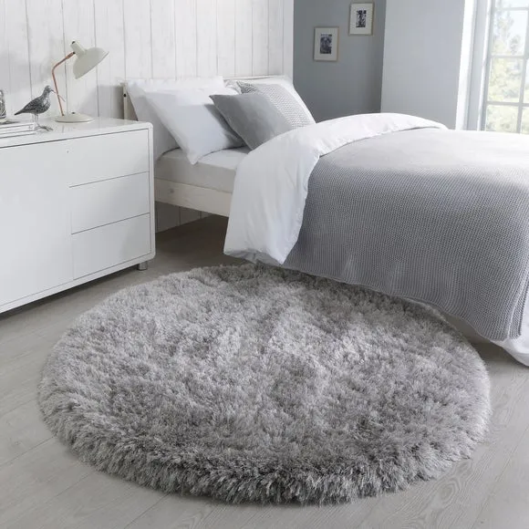 Jewel Shaggy Round Rug 1