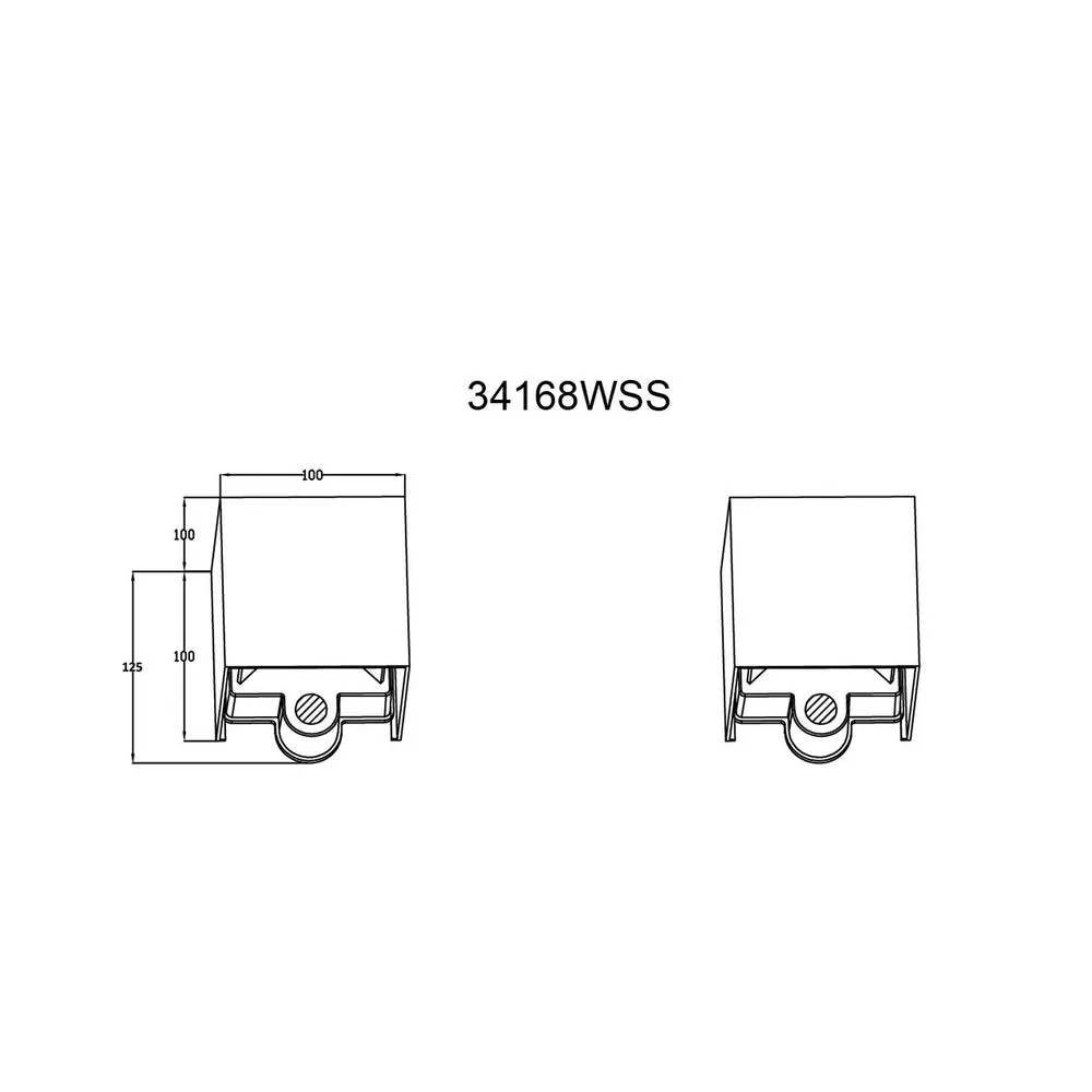 Netlighting Veronika Integrated LED Outdoor Up Down Wall Lamp White 3000K 6