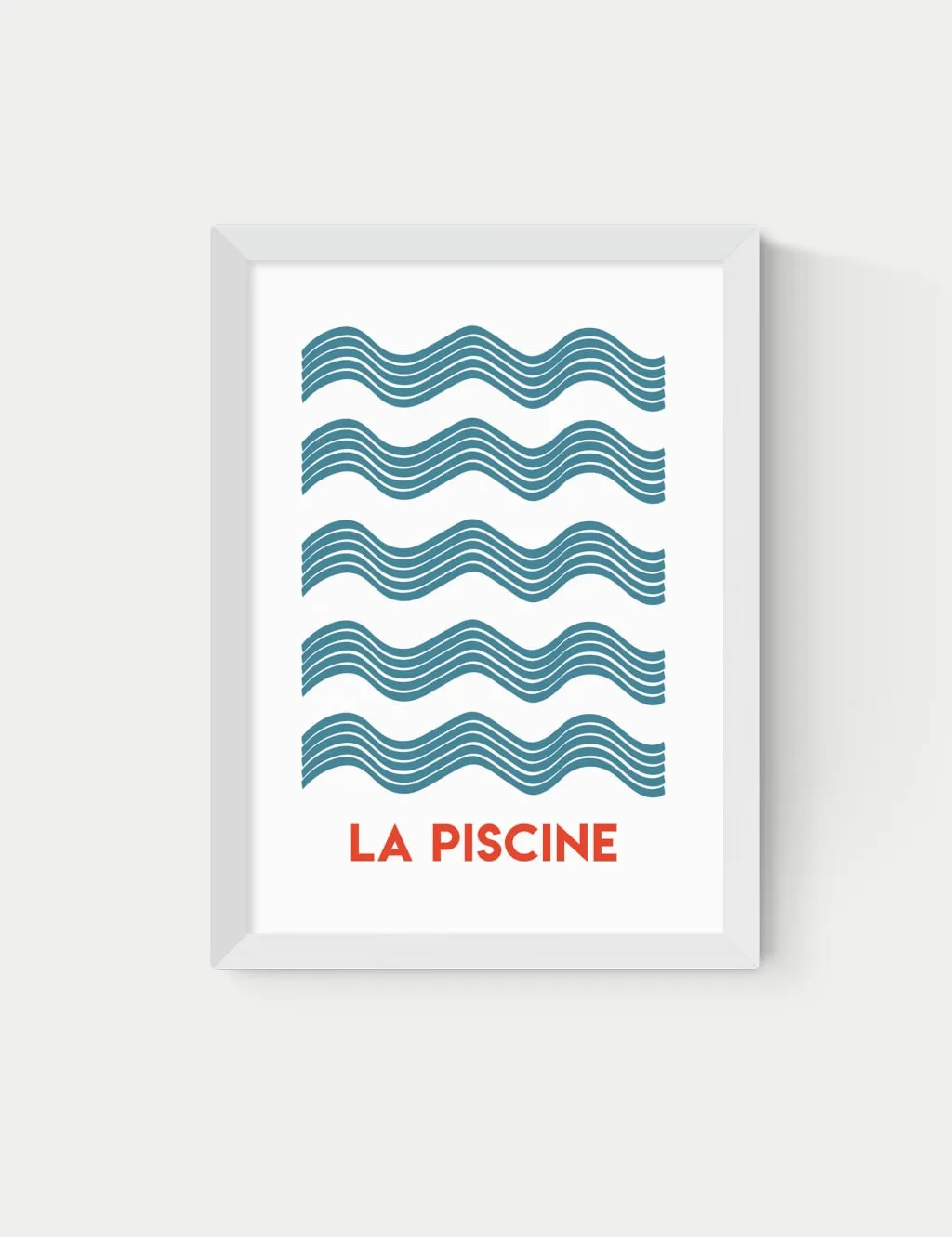 East End Prints La Piscine Framed Art White