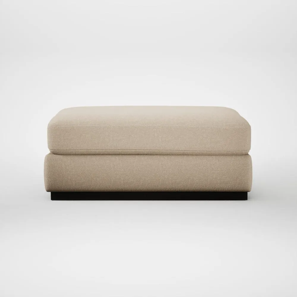 Heal's Trento Ottoman Brushed Cotton Oat 2