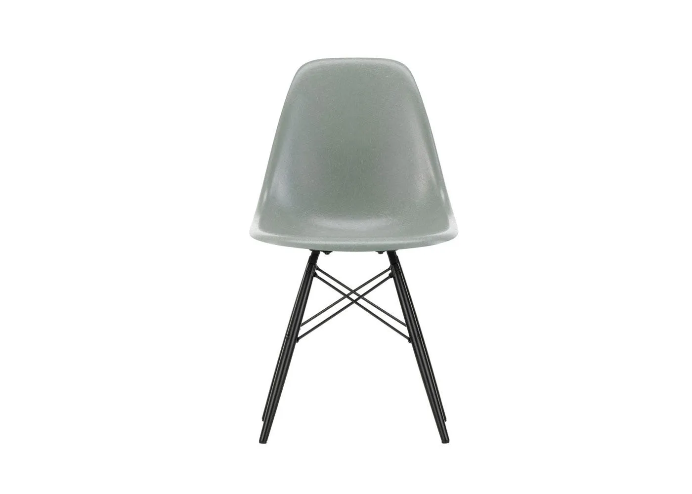 Vitra Eames Fibreglass Chair DSW Eames Sea Foam Green 30 Black Maple 05 Glides