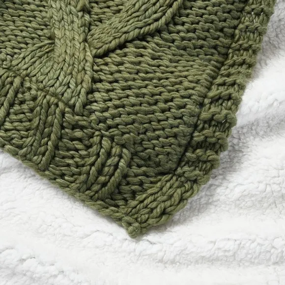 Cable Knit Throw Blanket 130cm x 180cm 6