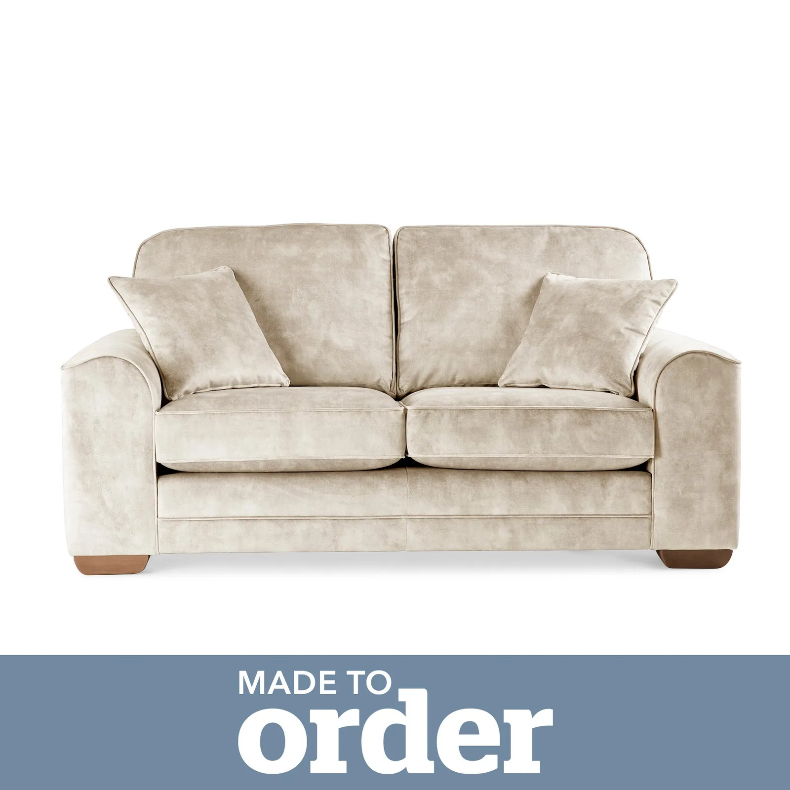 Morello 2 Seater Sofa Slub Velvet Slub Velvet Natural