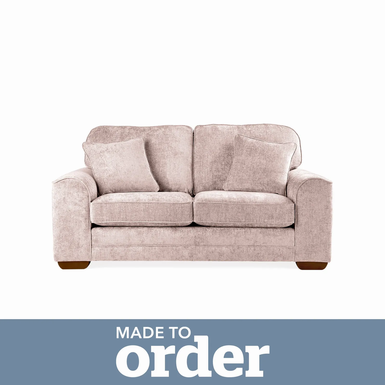 Morello 2 Seater Sofa Luxury Chenille Premium Chenille Rosewood