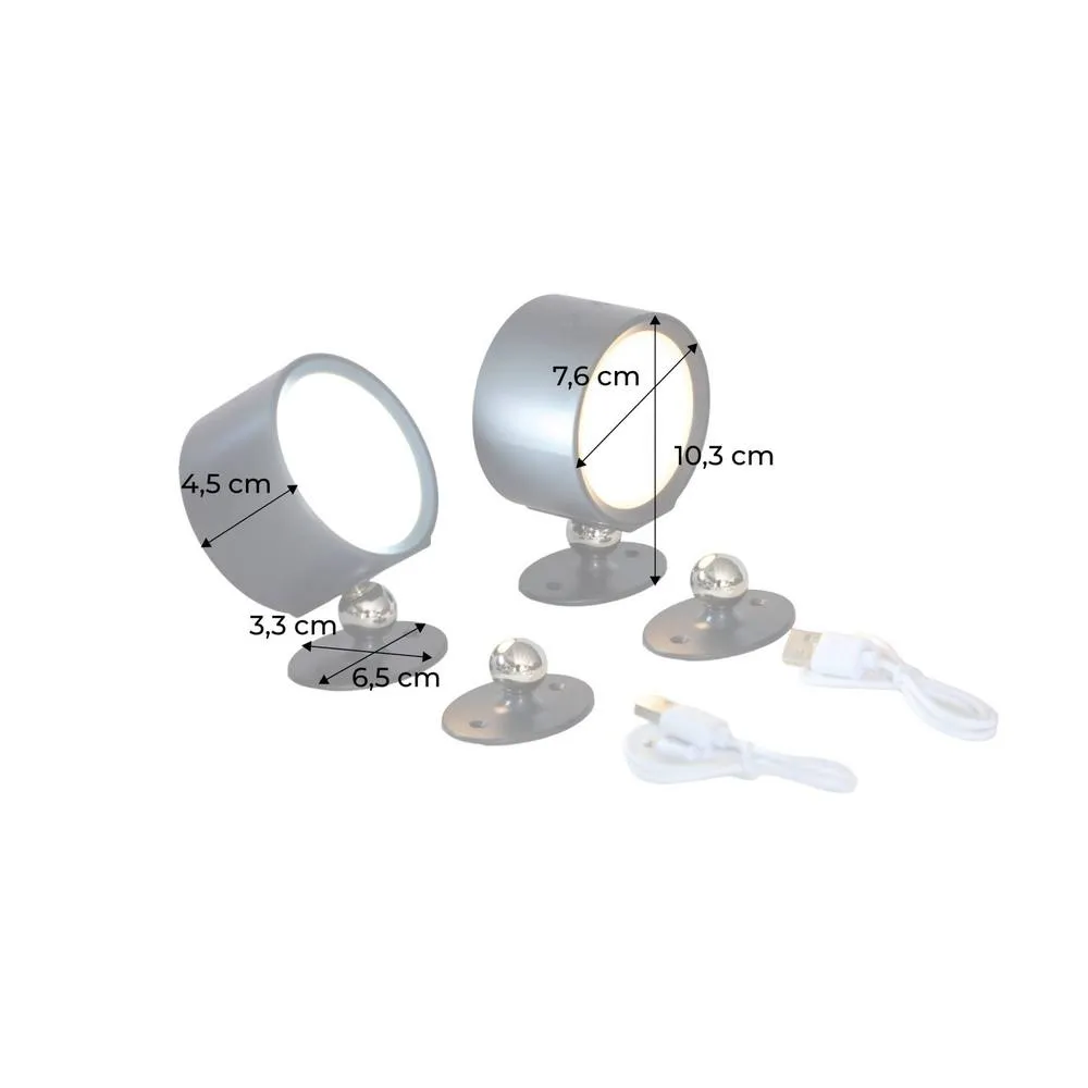 sweeek Set of 2 rechargeable lamps for a louvered pergola in Dark Grey 4