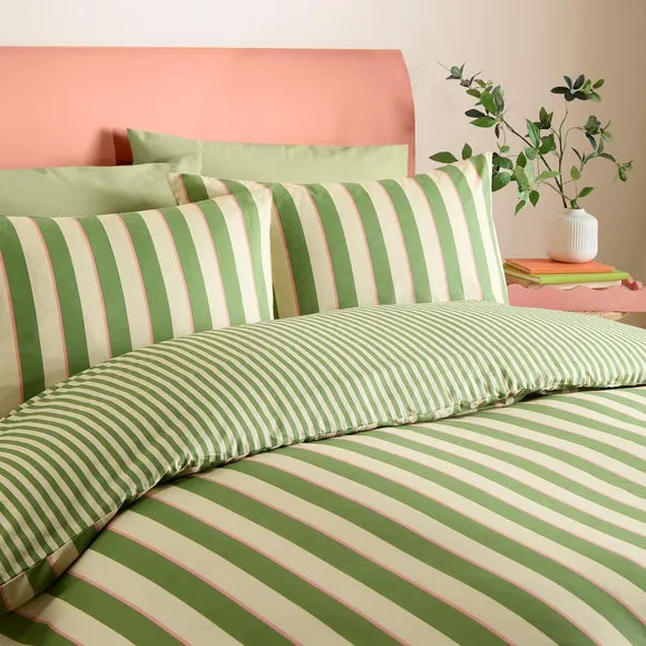 Fusion Bold Stripe Polycotton Duvet Cover & Pillowcase Set 4