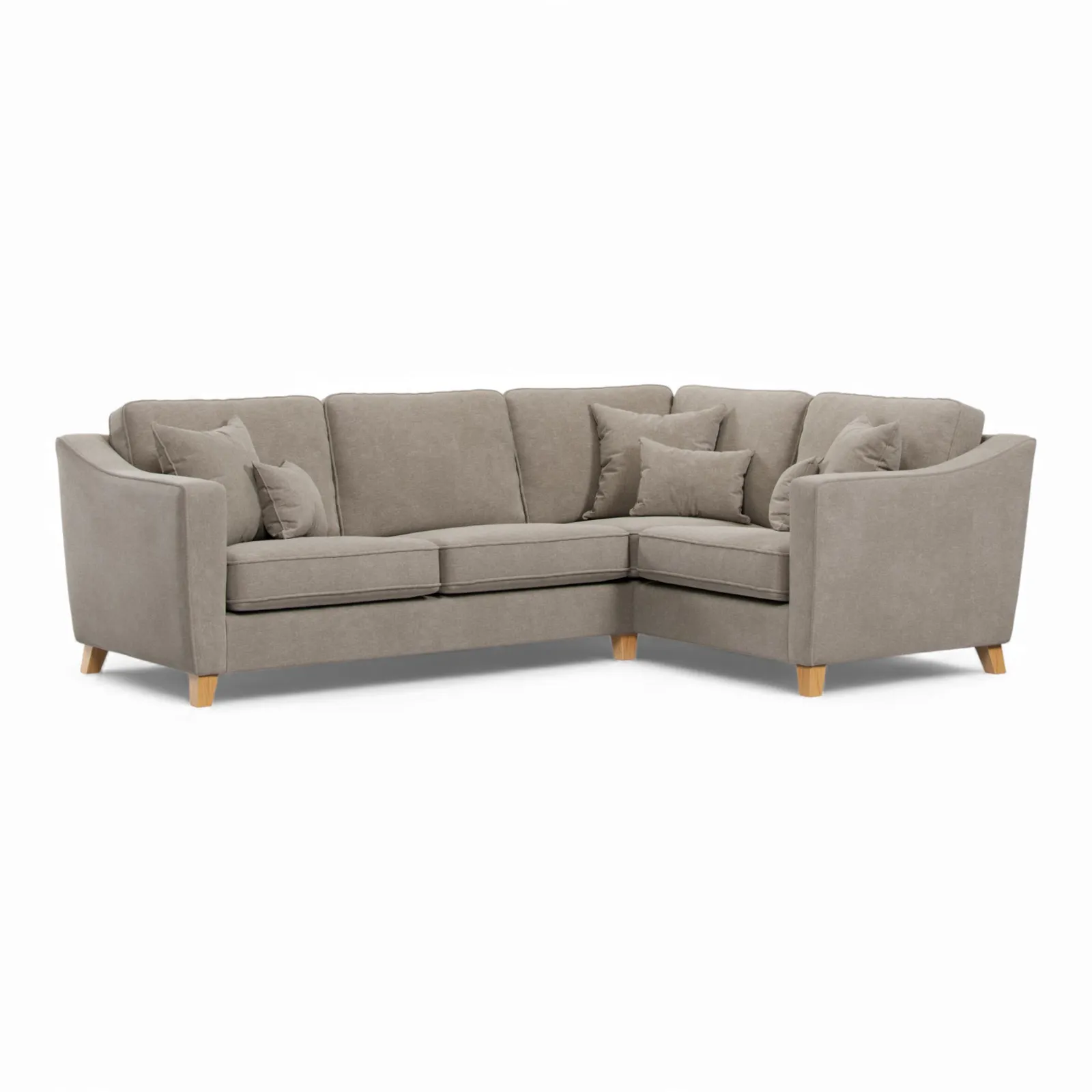The Great Sofa Company Jackson Left Hand Facing Chenille Corner Sofa in Stone 2