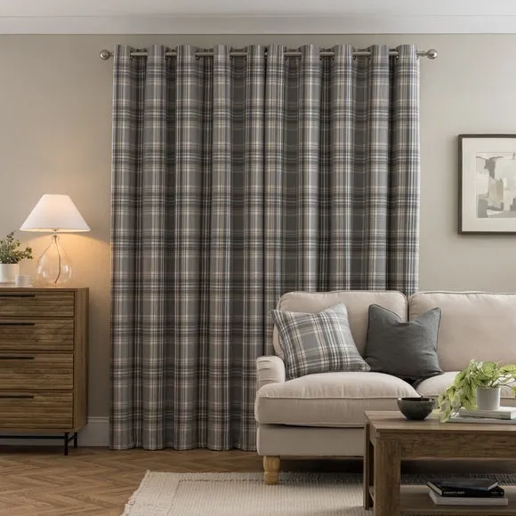 Belhaven Check Eyelet Curtains 4