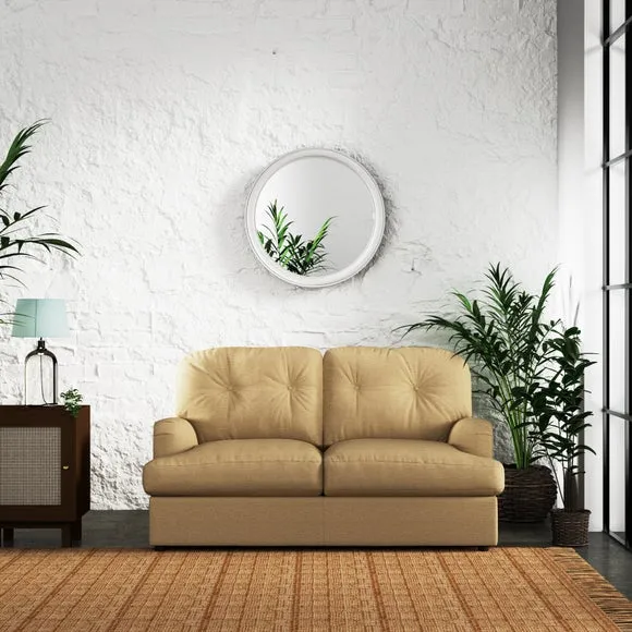Martha 2 Seater Double Sofa Bed, Slub Faux Linen 2