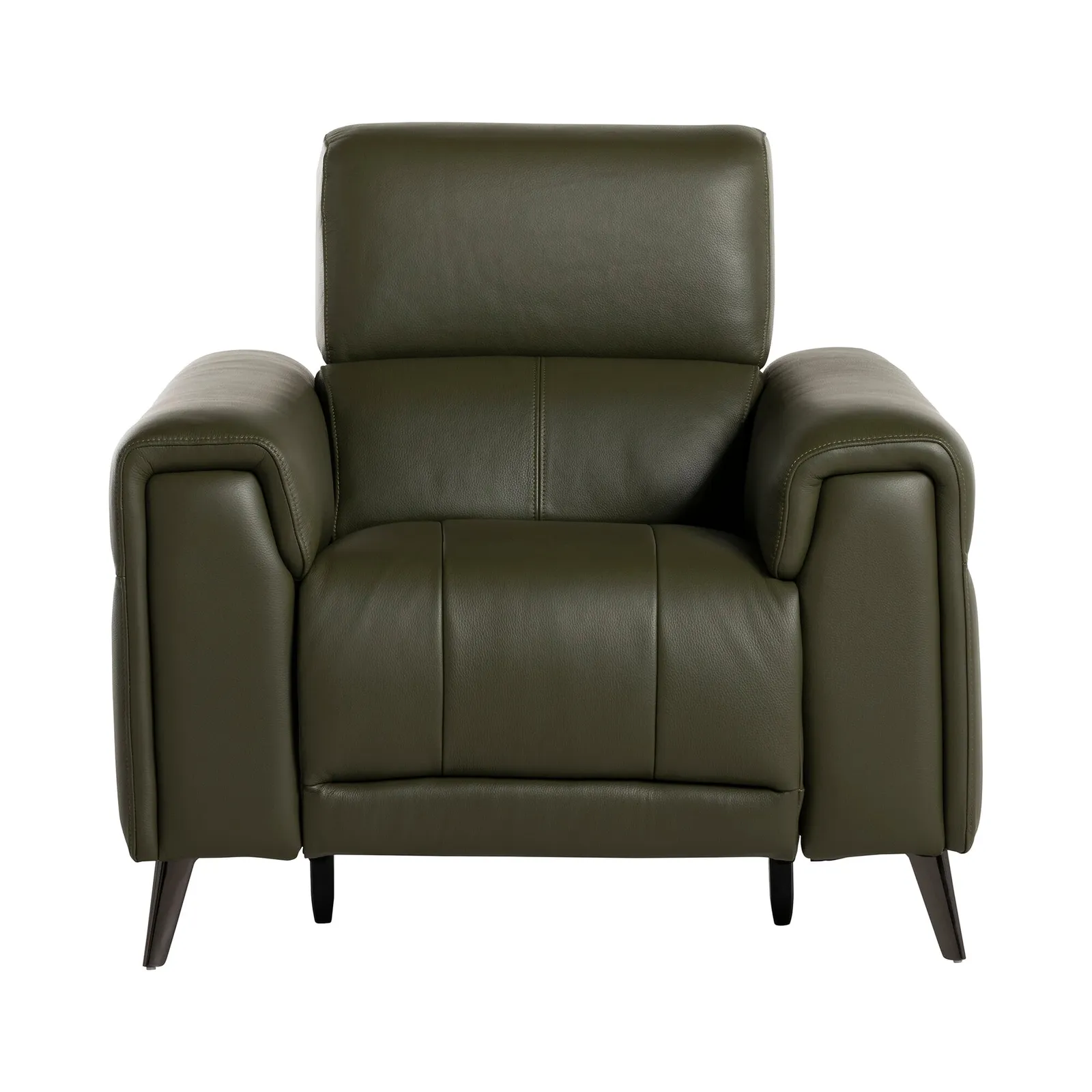 Kerren Power Recliner Armchair With Head Tilt, Green Leather | Barker & Stonehouse 2