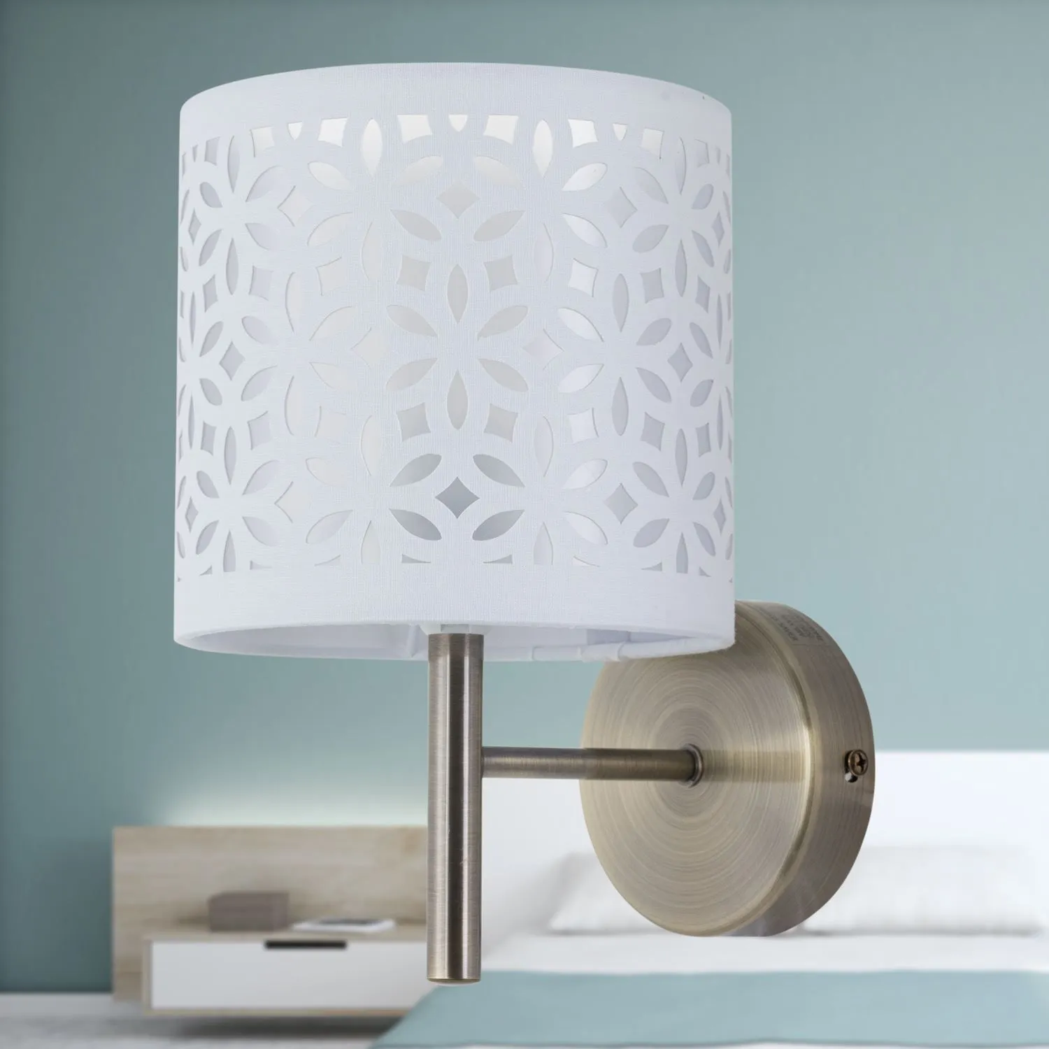 First Choice Lighting Brea - Antique Brass Wall Light Fitting Only in Gold 5