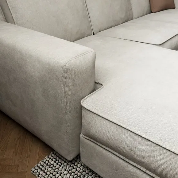 Claude Tonal Chenille Corner Chaise Sofa 3