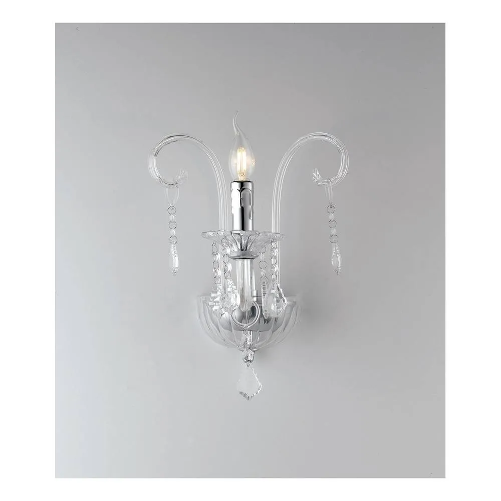 Netlighting Wall Light Chrome Crystal 22x30x25cm in Silver 4