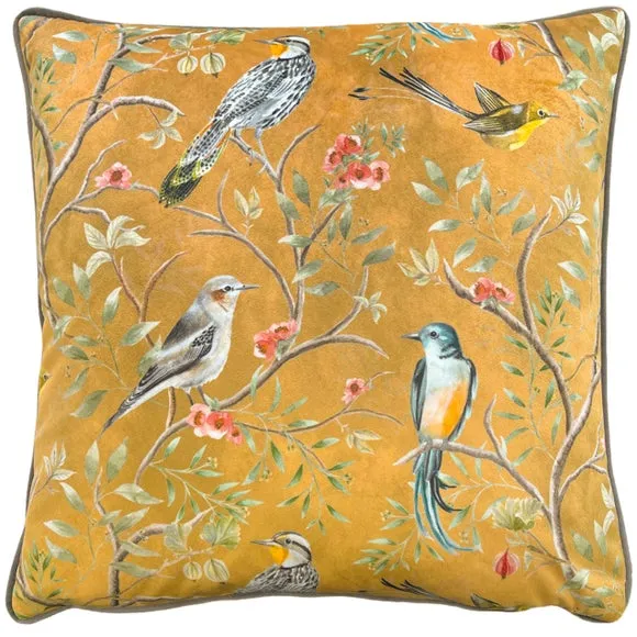 Orient Chinoiserie Birds Cushion 1