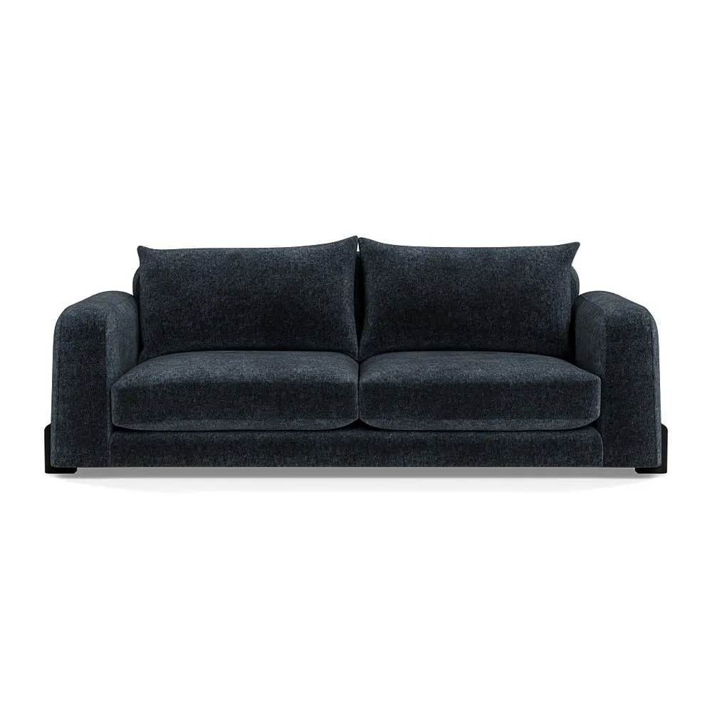 Heal's Nuvola 4 Seater Sofa Boucle Velvet Space Black Beech Feet 1